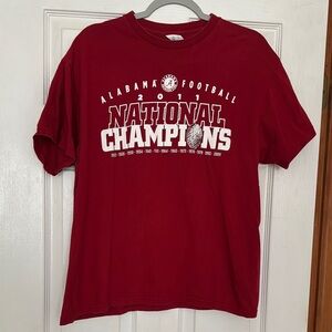 Vintage Alabama Football 2011 National Champions Red T-Shirt